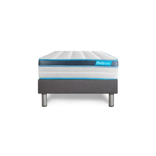 Ensemble 90x190 Matelas Bodyfit A Memoire De Forme + Sommier Kit Gris