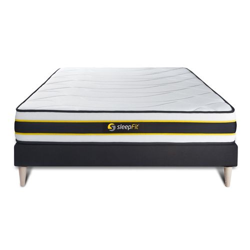 Ensemble Sommier + Matelas Flexy Ressorts Ensaches Et Memoire De Forme 140x200