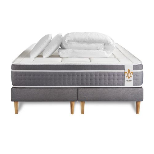 Pack Le Trente 160 X 200 Cm Double Sommiers Gris