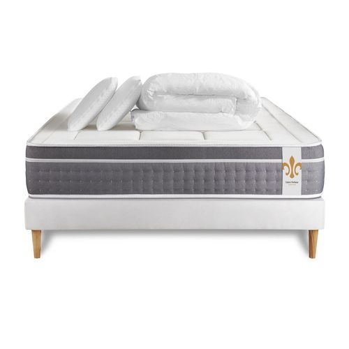 Pack Trente 140 X 200 Cm Sommier Kit Blanc