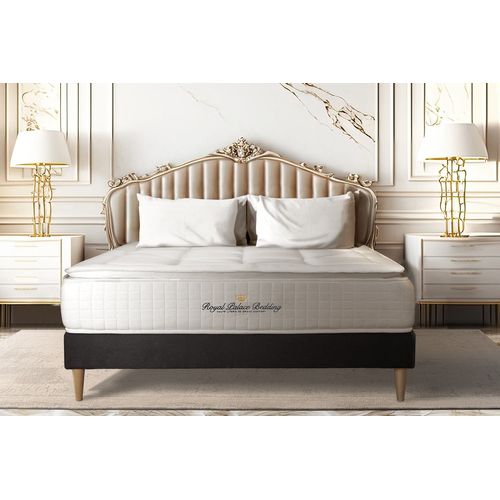 Ensemble Matelas Ressorts Ensaches + Memoire De Forme Maxi Epaisseur George V 140x200 Sommier Kit Noir