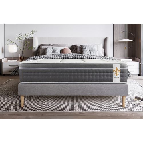 Ensemble Trente 160 X 200 Cm Sommier Kit Gris