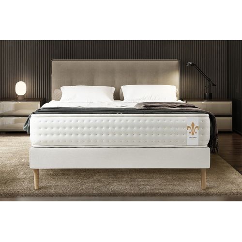 Ensemble Vingt-Quatre 200 X 200 Cm Sommier Kit Blanc