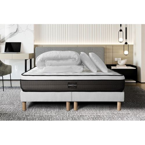Pack Suite 160x200 Ressorts ensaches, memoire de forme 5 zones