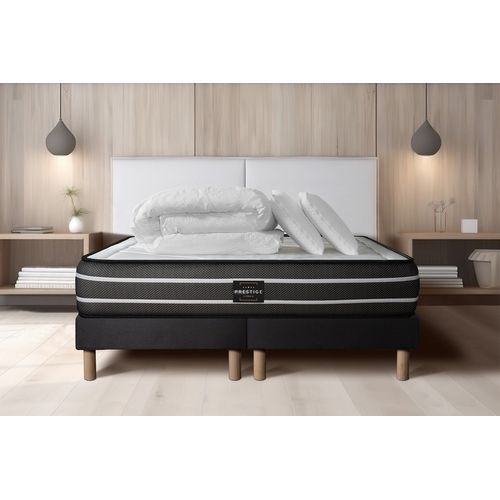 Pack Exclusive 180 X 200 Cm Double Sommier Noir