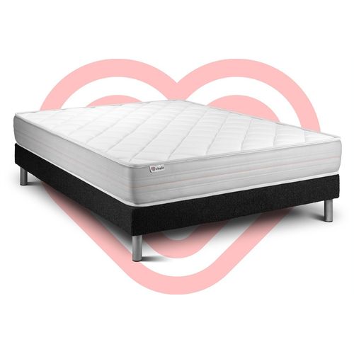 Ensemble Vitalmemo 180 X 200 Cm Sommier Kit Noir