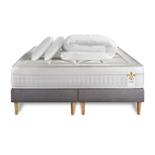 Pack Le Vingt-Huit 180 X 200 Cm Double Sommiers Gris