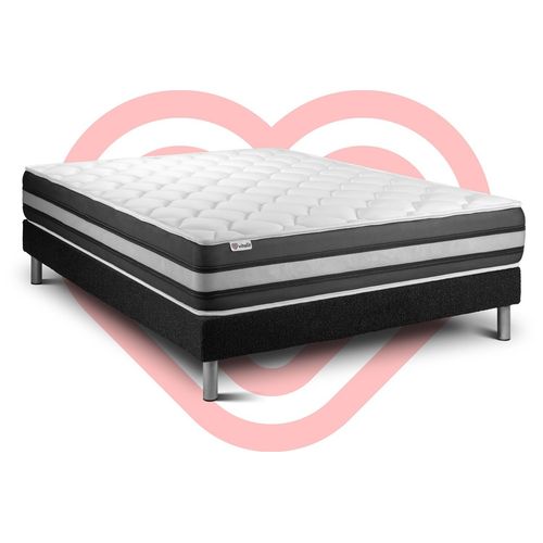 Ensemble Vitalspring Zen 200 X 200 Cm Sommier Kit Noir