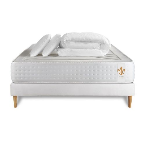 Pack Le Vingt-Quatre 160 X 200 Cm Sommier Blanc