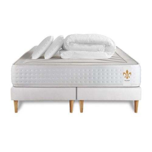 Pack Le Vingt-Quatre 180 X 200 Cm Double Sommiers Blanc
