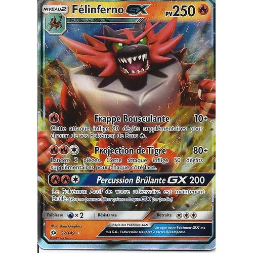 Carte Ultra Rare Félinferno 27/149 - Soleil Et Lune