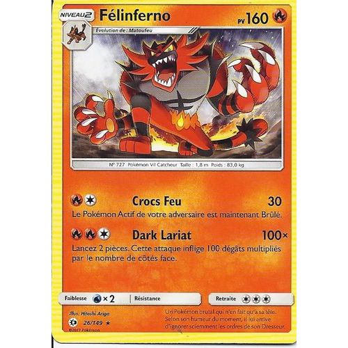 Carte Rare Félinferno 26/149 - Soleil Et Lune