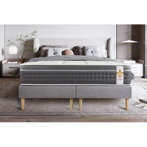 Ensemble Le Trente 200 X 200 Cm Double Sommiers Gris