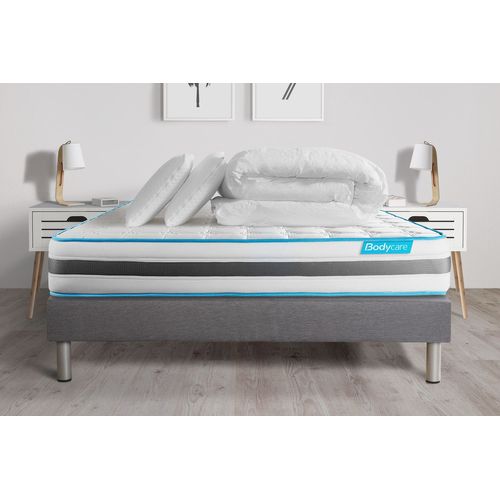 Pack BODYZONE 140x190 Ressorts ensaches 3 zones Ultra epaisseur + Couette + 2 oreillers