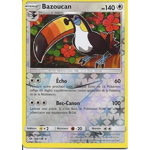 Carte Holo Reverse Bazoucan 108/149 - Soleil Et Lune