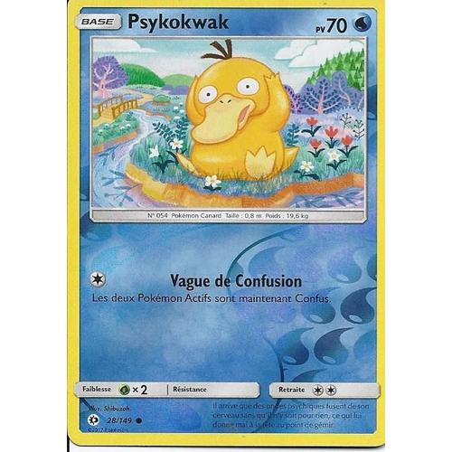 Carte Holo Reverse Psykokwak 28/149 - Soleil Et Lune