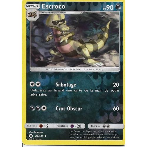 Carte Holo Reverse Escroco 84/149 - Soleil Et Lune