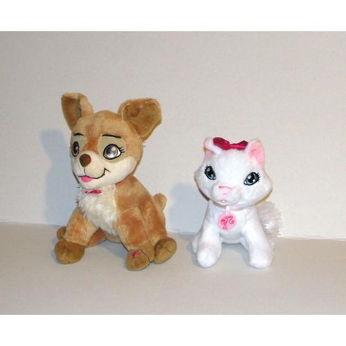 Peluche Chien Et Chat Barbie Mattel Doudou Chien Sonore