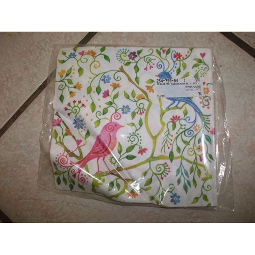 Lot De 5 Serviettes Papier - Oiseaux Exotiques Et Fleurs