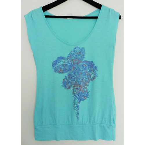 T-Shirt Bleu. Camaïeu. Taille 36