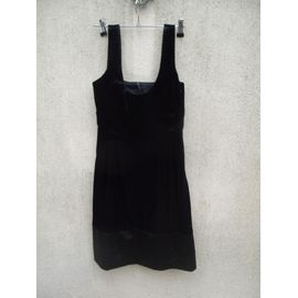 Robe Naf Naf Noire Bretelles Et Velours T38