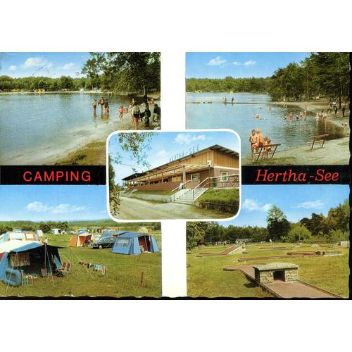 Carte Postale D' Hörstel  (Allemagne)  Hertha-See, Camping - 5 Vues