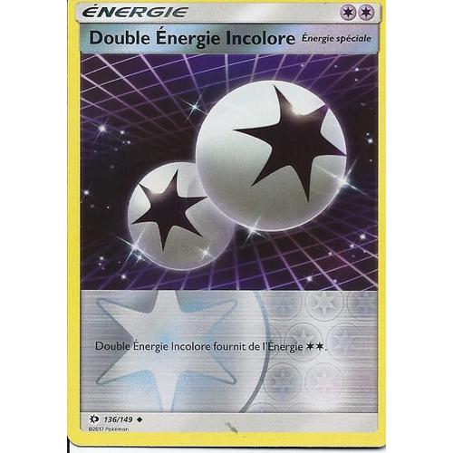 Carte Holo Reverse Double Energie Incolore 136/149 - Soleil Et Lune