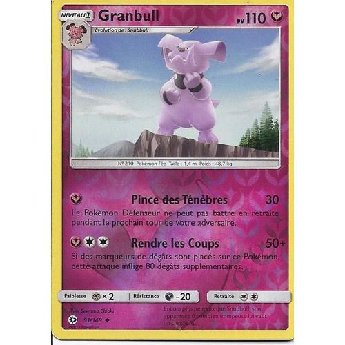 Carte Holo Reverse Granbull 91/149 - Soleil Et Lune