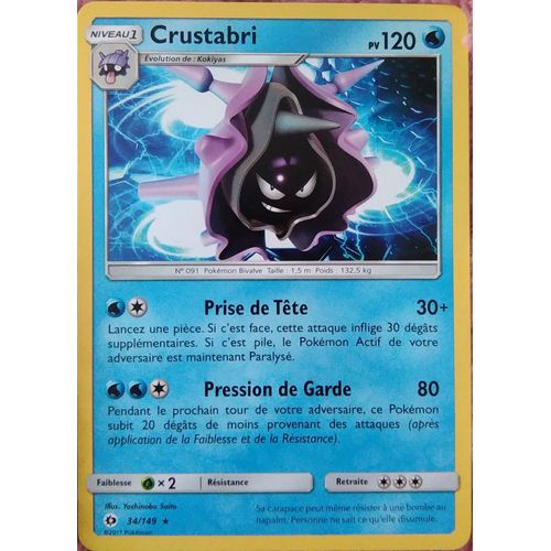Carte Pokémon - Crustabri - 34/149 - Série Soleil Et Lune