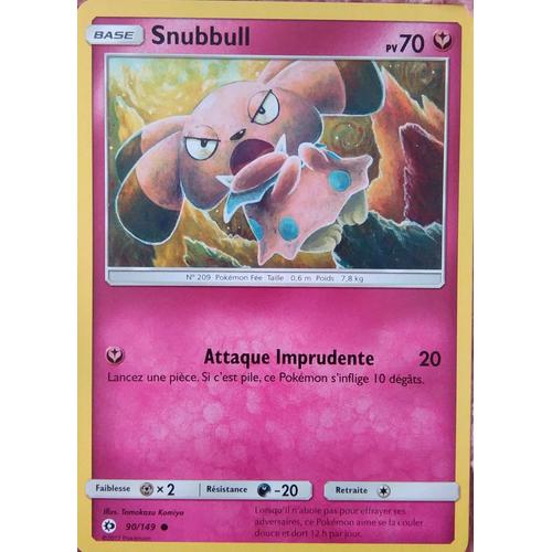 Carte Pokémon - Snubbull - 90/149 - Série Soleil Et Lune