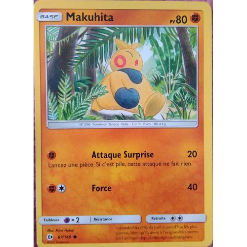 Carte Pokémon -Makuhita - 67/149 - Série Soleil Et Lune