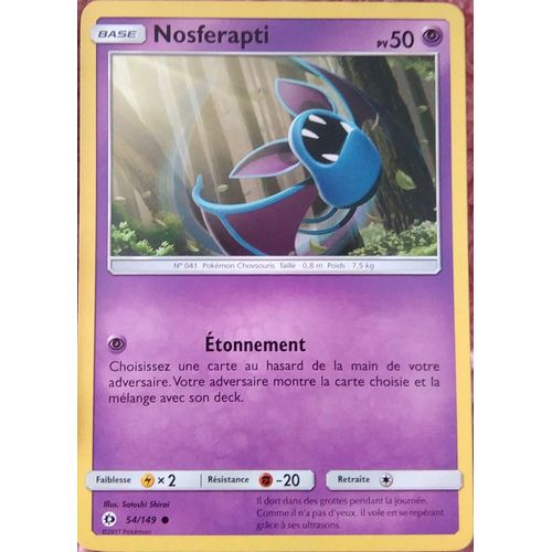 Carte Pokémon - Nosferapti - 54/149 - Série Soleil Et Lune