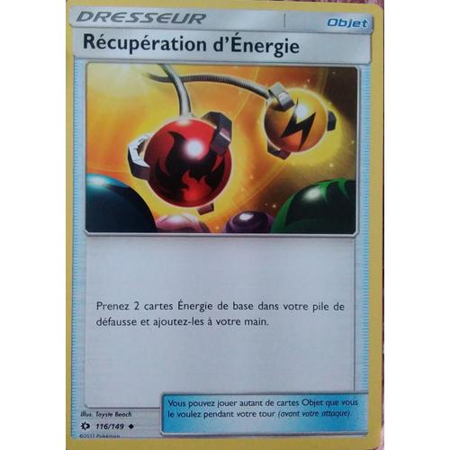 Carte Dresseur Pokémon - Récupération D'énergie -116/149 - Série Soleil Et Lune