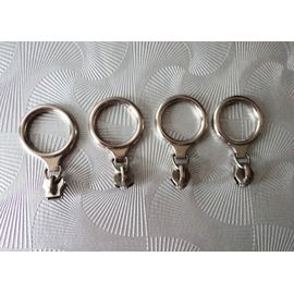 Lot De 4 Anneaux Avec Tirette De Fermeture Éclair En Métal Chromé Pour Réparation De Sacs 