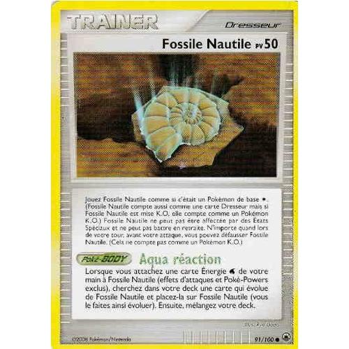 Fossile Nautile 91/100 - Diamant Et Perle : Aube Majestueuse - Carte Commune