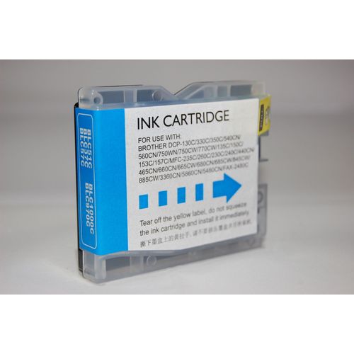 Cartouche d'encre compatible LC 970/1000 Cyan pour imprimantes jet d'encre BROTHER