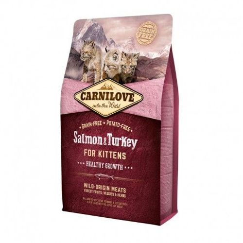 Carnilove - Croquettes Pour Chaton Au Saumon Et À La Dinde - 2 Kg
