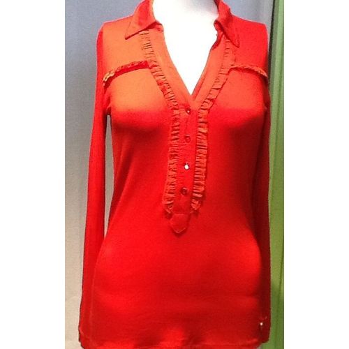 T-Shirt Morgan Viscose S Orange Neuf Étiquette