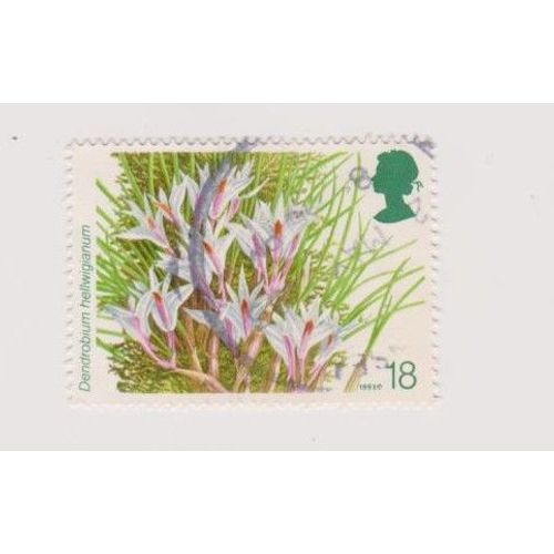 Timbre Royaume Uni Grande Bretagne Angleterre Fleur Oblitéré 