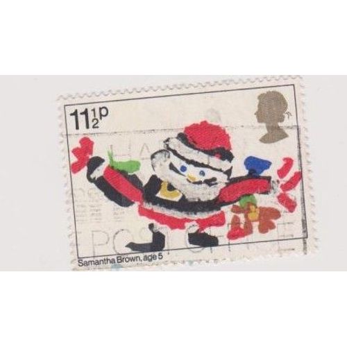 Timbre Angleterre Grande Bretagne Noel Pere Noel 
