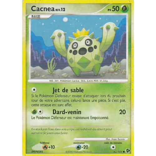 Cacnea 62/106 - Diamant Et Perle : Duels Au Sommet - Carte Commune