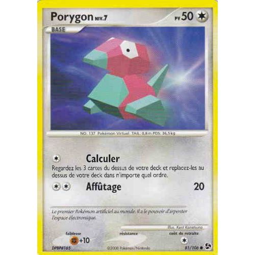 Porygon 81/106 - Diamant Et Perle : Duels Au Sommet - Carte Commune