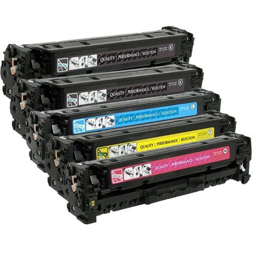 DOREE Lot de 5 CE320A CE321A CE322A CE323A (2Noir, 1Cyan, 1Jaune, 1Magenta) Cartouches de Toner Compatible pour HP LaserJet Pro CP1525n/nw, HP LaserJet Pro CM1415fn/fnw MFP