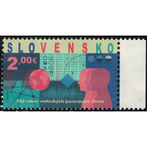 Slovaquie 2022 Oblitéré Used 150 Ans D'observations Scientifiques De La Terre Y&t Sk 851 Su