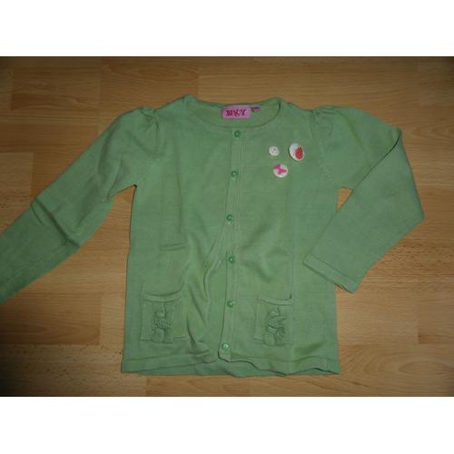 Gilet Nky Coton 4 Ans Vert 