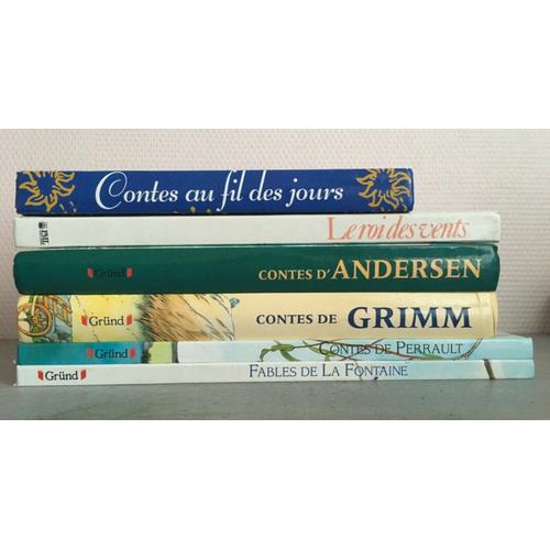 Lot De 6 Beaux Livres Pour Enfants : Les Fables De La Fontaine Et Contes Grimm, Andersen, Perrault Etc.