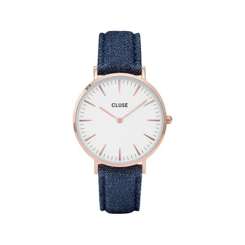 Montre Cluse Pour Femme La Bohème Rose Or Blanc/Denim Cl18025