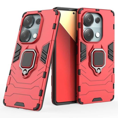 Coque Pour Xiaomi Redmi Note 13 Pro 4g / Poco M6 Pro 4g - Housse Etui Rigide Anti Choc + Verre Trempe - Rouge