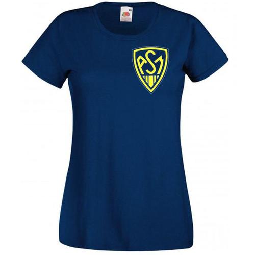 T-Shirt Asm Rugby Pour Femme Bleu Marine Taille S M L Xl 2xl 3xl