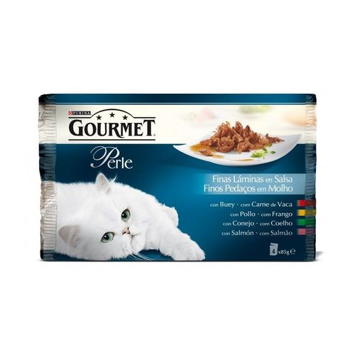 Gourmet Perle Finas Láminas En Salsa Con Buey, Pollo, Conejo Y Salmón